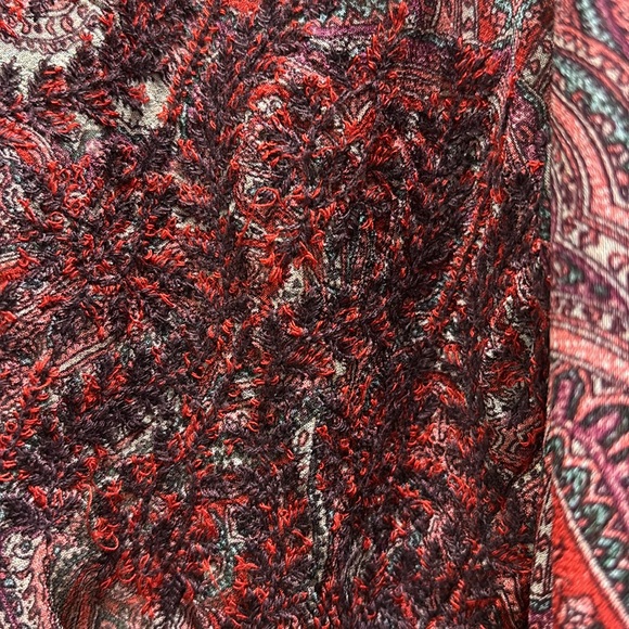 Lucky Brand | Dresses | Lucky
Brand Paisley Chiffon Belted Dress sz L - Picture 9 of 10